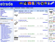 Tablet Screenshot of etrade.cz